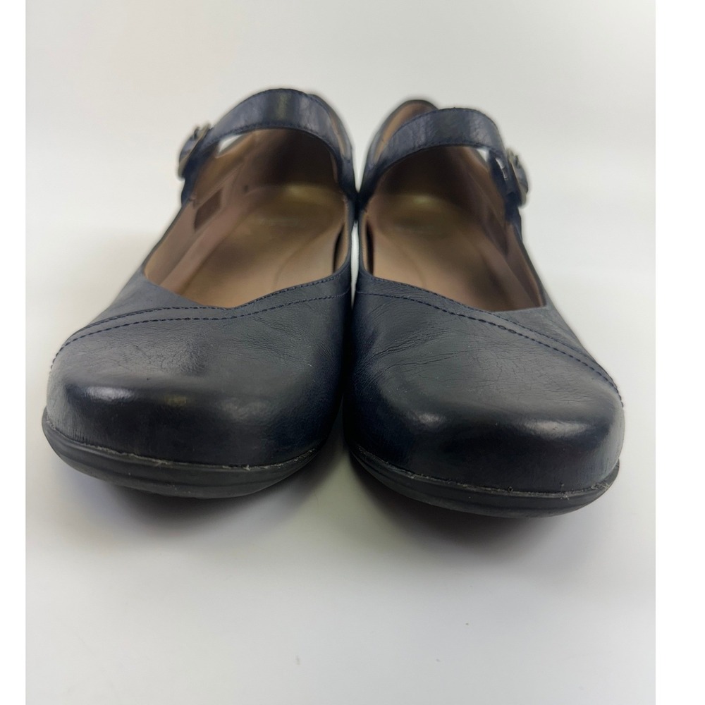 Dansko Fawna Mary Jane Navy Leather Comfort Adjustable Classic Womens 41 10.5 - Picture 3 of 13